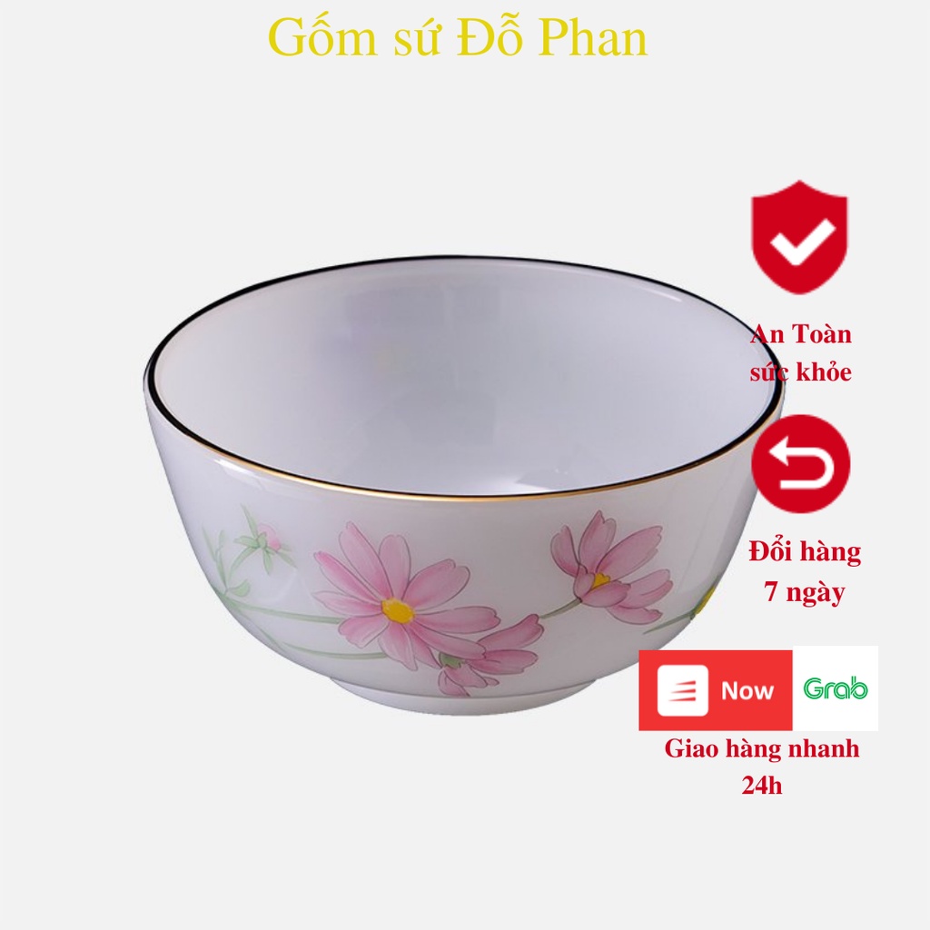 Bát ăn cơm Sứ Mỹ Thủy Tinh Ngọc Hoa Hồng SIÊU ĐẸP ảnh thật 100%