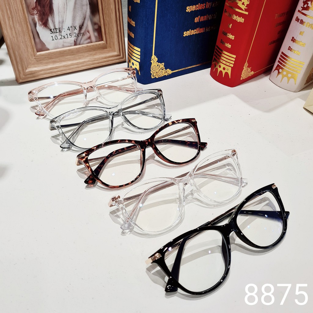 Gọng kính cận Lilyeyewear mắt mèo kim loại thời trang nữ, hợp với nhiều khuôn mặt 8875