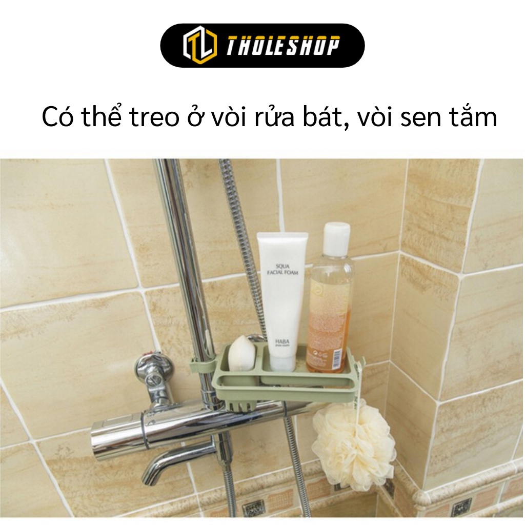 Kệ Treo Vòi Nước - Giá Treo Để Đồ Gác Bồn Rửa Chén Có Thanh Treo Khăn Tiện Dụng 7953