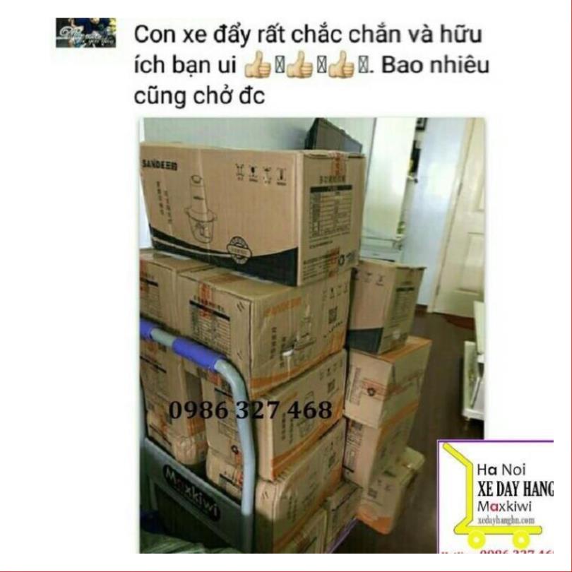 [Hàng Cao Cấp] Xe Đẩy Hàng 150kg, Xe Đẩy hàng Gấp Gọn 4 Bánh Maxkiwi - Êm Siêu Bền Cam Kết 3-5 Năm Không Hỏng