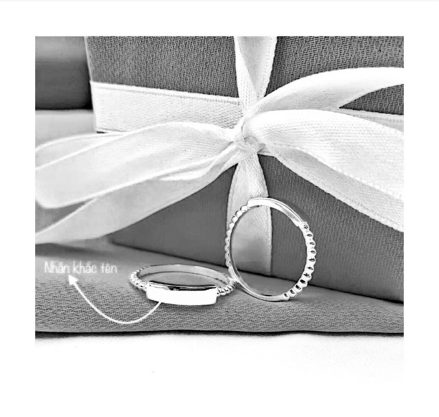 Nhẫn bạc TLEE nhẫn khắc chữ theo yêu cầu TleeJewelry A0296