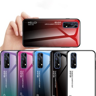 Ốp Lưng Mặt Gương Mỏng Màu Gradient Cho Realme 7
