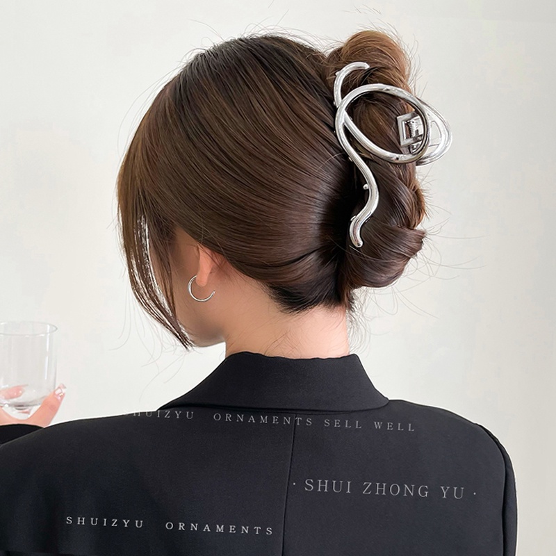 Kẹp Tóc Hình Nơ Bằng Kim Loại Phong Cách Hàn Quốc Cho Nữ