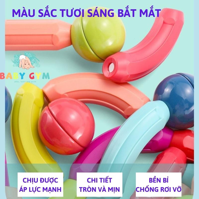 Bộ xếp hình nam châm cho bé BABYGYM đồ chơi nam châm xếp hình thông minh, phát triển tính sáng tạo cho trẻ từ 3 tuổi