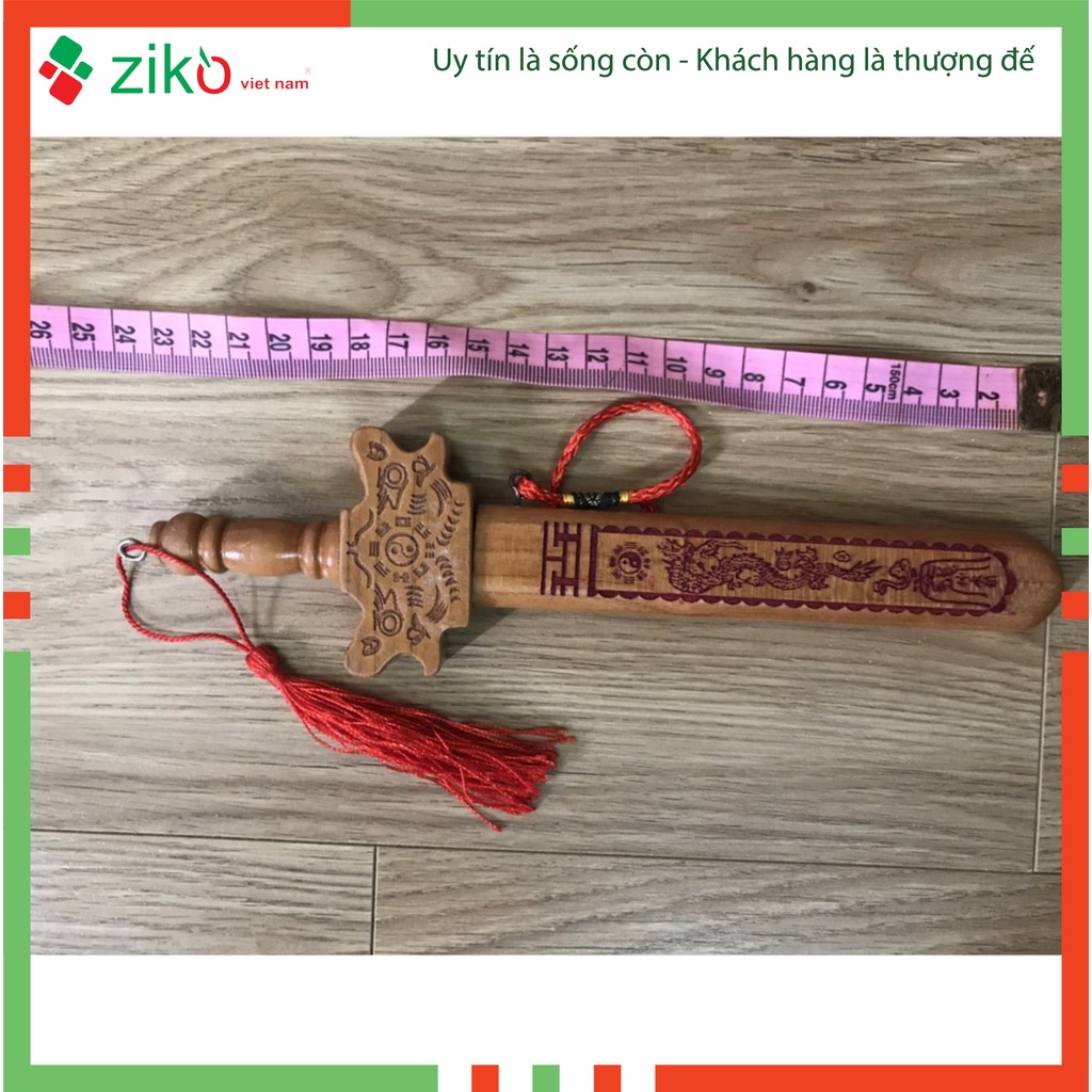 Kiếm gỗ đào thất tinh 23cm - vật phẩm phong thủy cam kết hàng loại 1