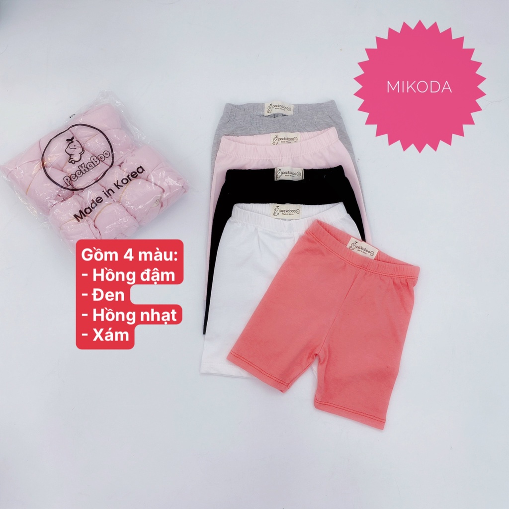 Quần Legging đùi mùa hè 100% cotton co giãn 4 chiều, quần đùi đáng yêu, tiện lợi Mikoda cho bé gái A2