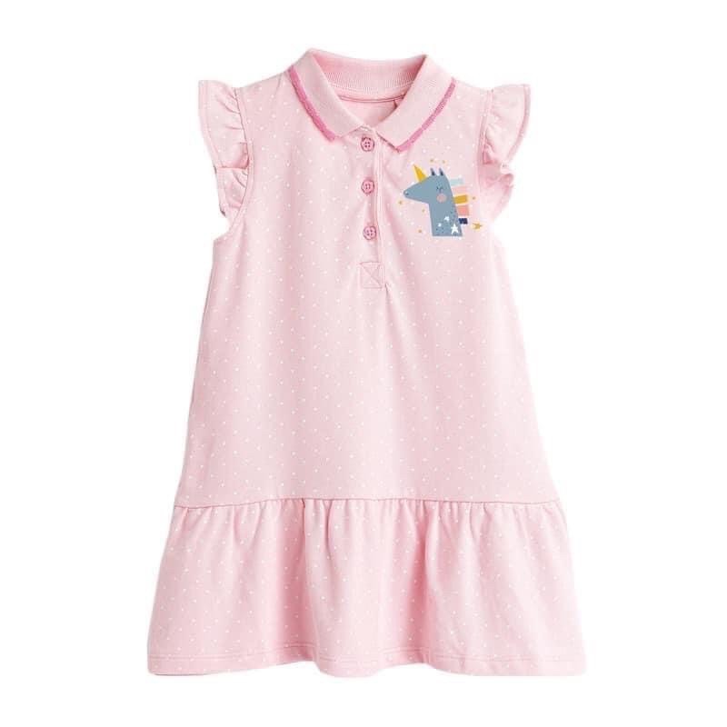 váy cotton kẻ cho bé gái