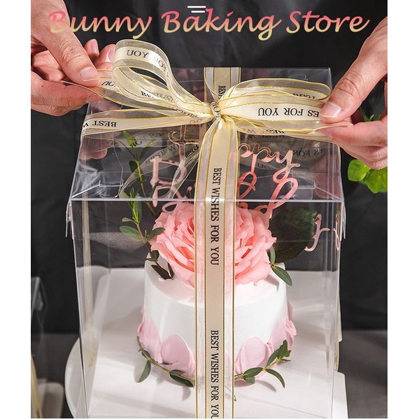 Hộp mica trong đựng bánh gato, bánh kem cao cấp