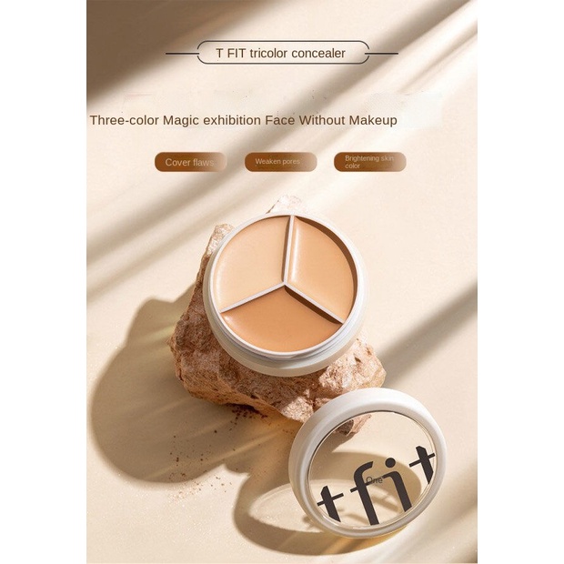 Tfit Bảng Kem Che Khuyết Điểm Ba Màu Ba Màu Che Phủ Quầng Thâm Và Lỗ Chân Lông Vô Hình Che Mụn Và Vết Thâm