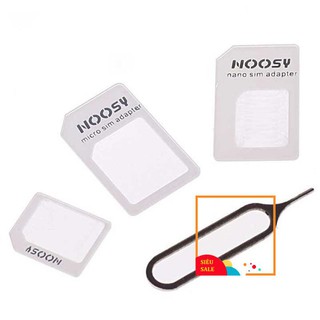 Bộ chuyển đổi sim, micro sim, nano sim Tặng kèm que chọc sim – Bộ khay sim đa năng