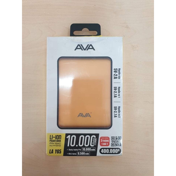 SẠC DỰ PHÒNG AVA 10000mAh [100% CHÍNH HÃNG]