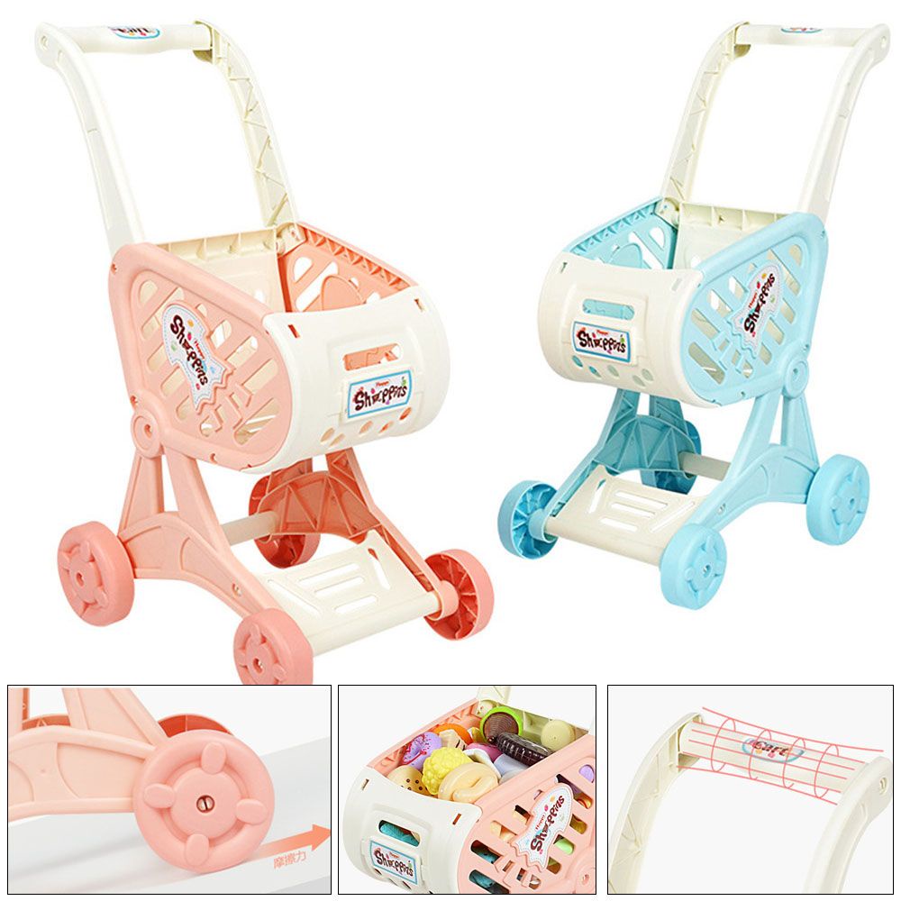 Đồ chơi xe đẩy mua sắm bằng nhựa mini nhiều màu dành cho bé