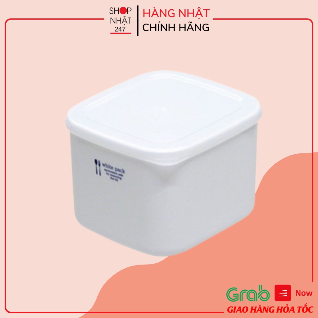[Hỏa Tốc HN] Hộp đựng cơm văn phòng , hộp nhựa đựng thực phẩm thức ăn tủ lạnh, dùng lò vi sóng White Pack 1L NHẬT BẢN
