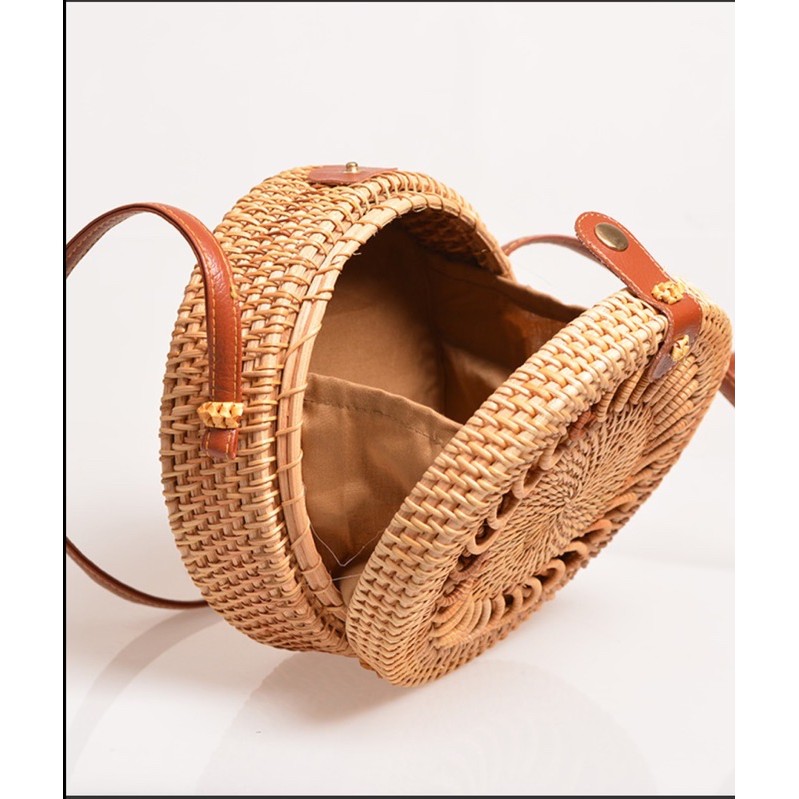 Túi Trống Tròn ,Túi Cói Tròn HandMade ,Túi Cói Tròn ĐI Biển
