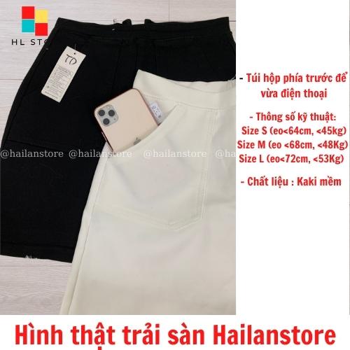 Chân váy chữ A  ngắn ❤️ Chân váy ngắn túi hộp trước chất liệu kaki mềm mịn có quần bảo hộ bên trong Hải Lan Store HL05
