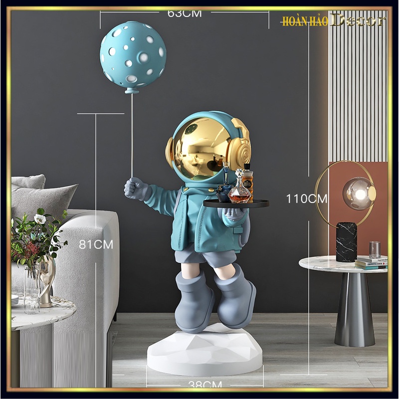 Tượng mô hình phi hành gia cao 110cm trang trí sang trọng và thời thượng,món quà tăng tân gia khai trương độc đáo