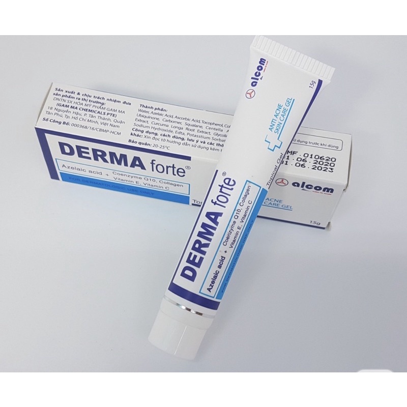 Gel Hỗ Trợ Giảm Mụn, Giảm Thâm Derma Forte Advanced Topical Gel 15g