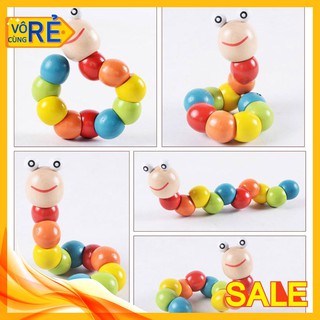 [Hàng Chất Lượng] Con Sâu xoắn bằng gỗ- dochoigo016