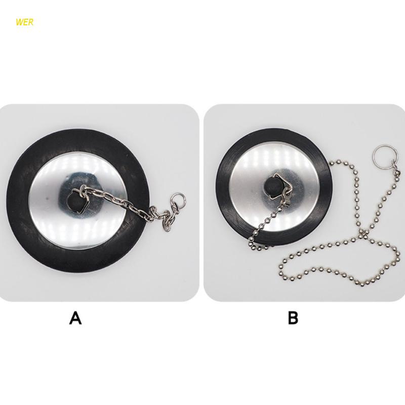1 Nắp Cao Su Đậy Cống Thoát Nước Bồn Tắm Có Dây Xích Cho Nhà Ở / Khách Sạn
