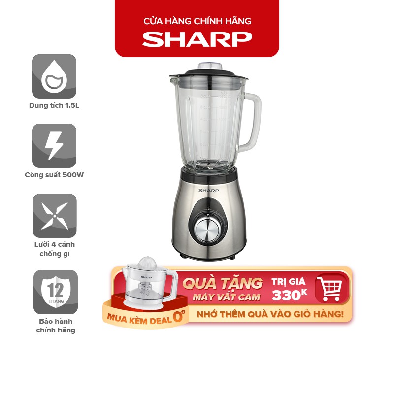 Máy Xay Sinh Tố Sharp EM-S155GV 1.5L