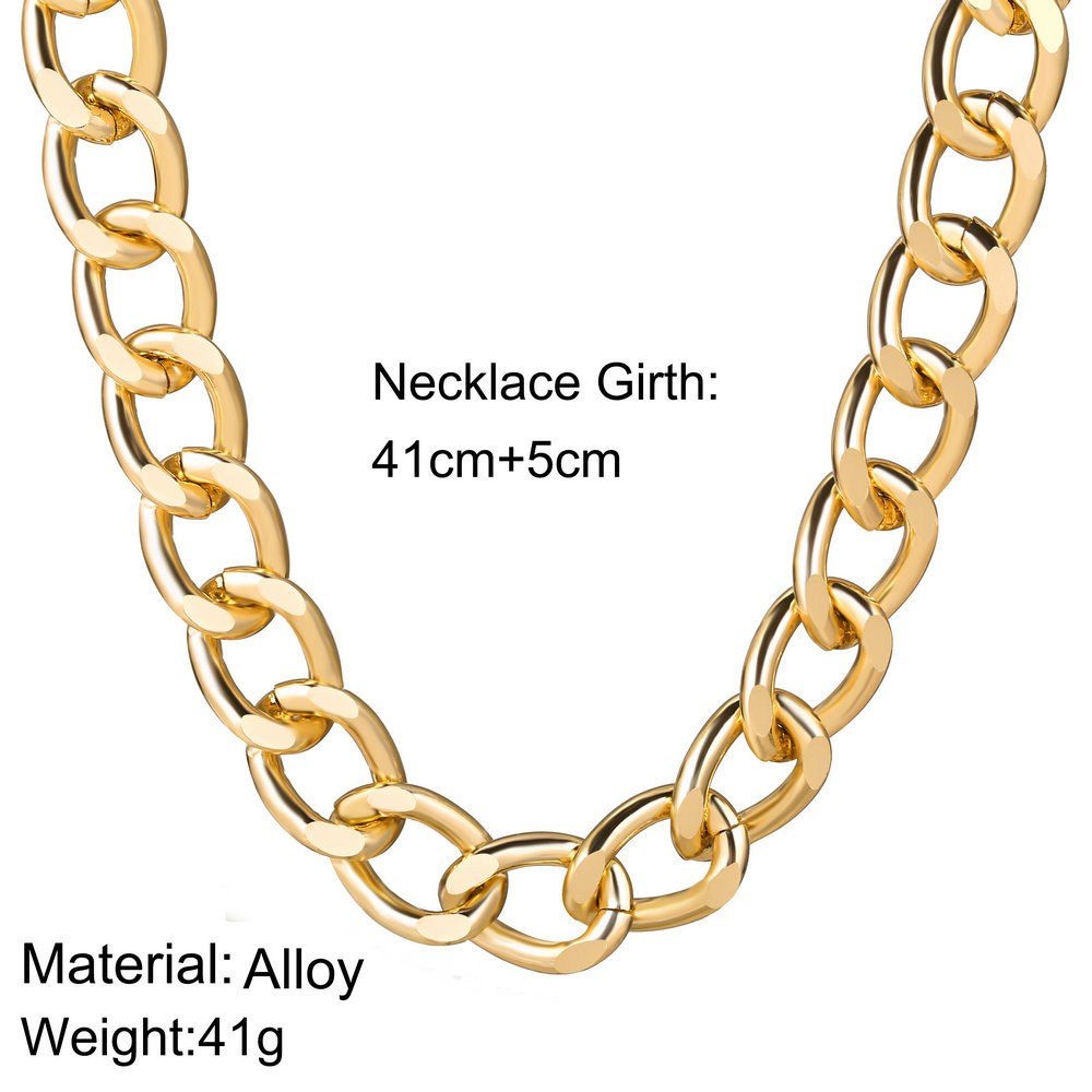 Dây chuyền choker dây xích dày cá tính phong cách cổ điển nhiều màu tùy chọn