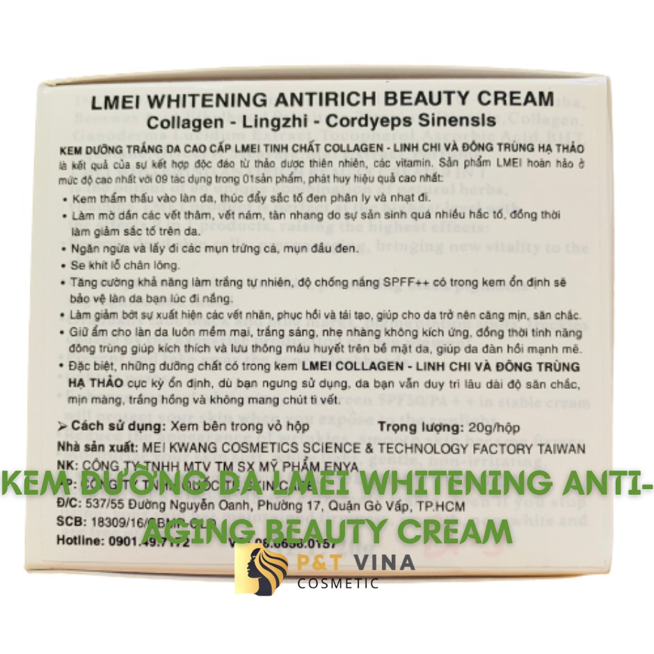 [Chính Hãng] Kem Dưỡng Trắng Da Ngừa Mụn Lmei Whitening Anti -Aging Beauty Cream 20g | BigBuy360 - bigbuy360.vn