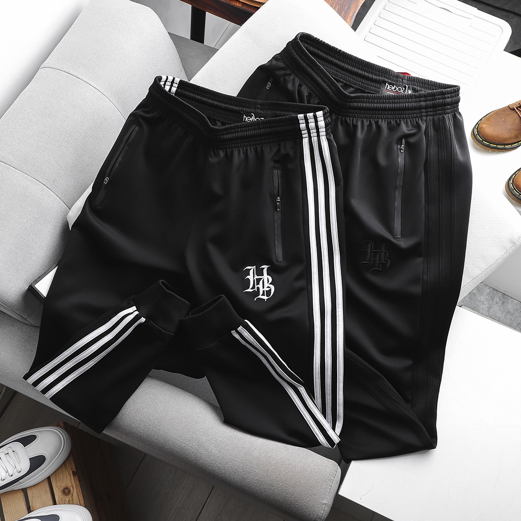 Quần Jogger thun HEBOZ 3 sọc 2M - chất thun mịn trơn - co giãn tốt , thoáng khí - 00000651