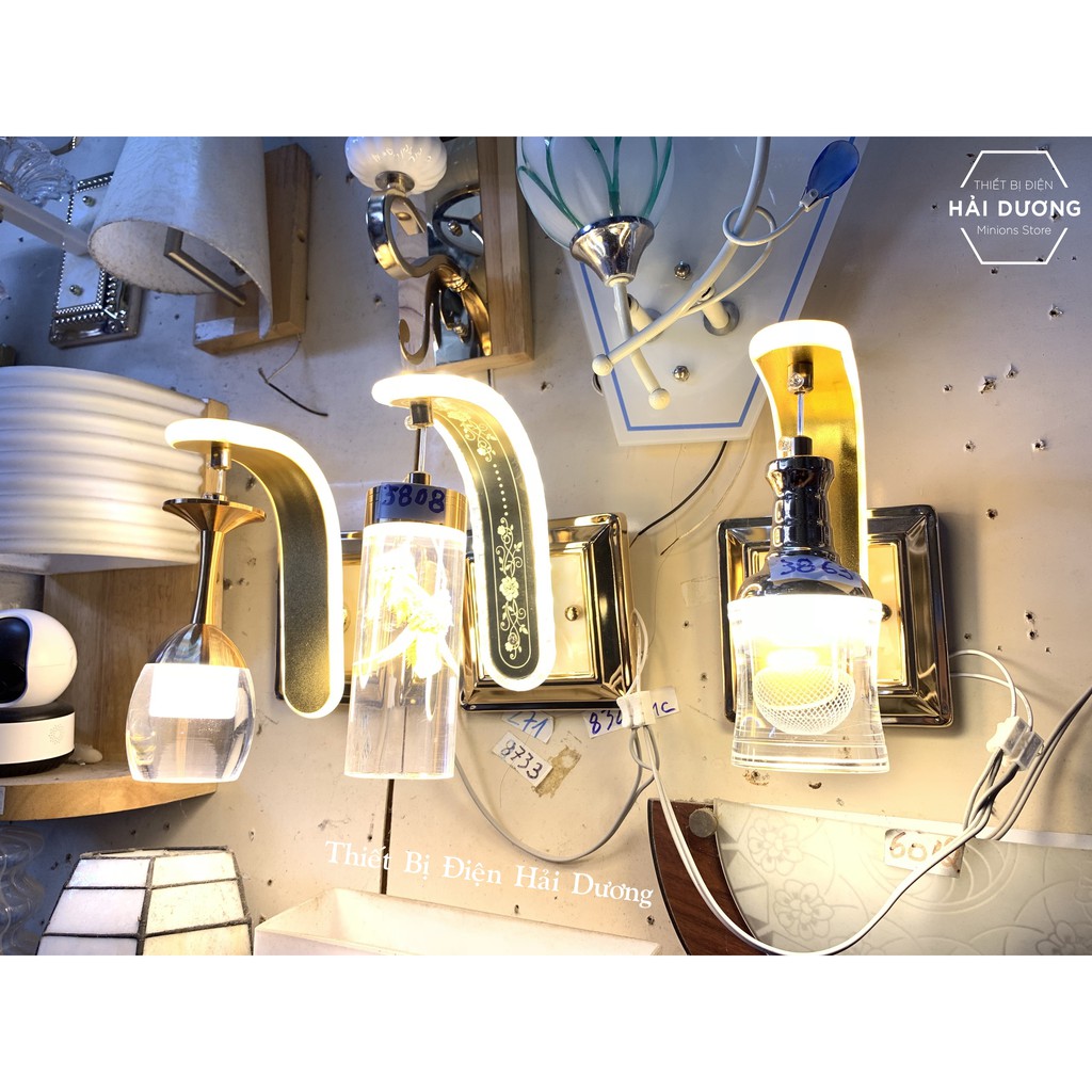 Đèn Led Treo Tường Hiện Đại Thả Thuỷ Tinh 24w Quả Táo 3863 ( Ánh sáng vàng) - Bảo hành 12 tháng