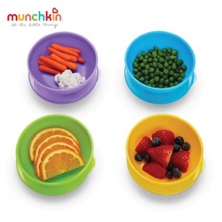 Bộ 4 bát có nắp và 2 thìa Munchkin
