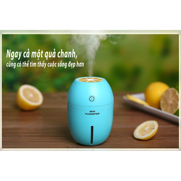 Máy Tạo Độ Ẩm Phun Sương LEMON MINI,Âm Thanh Phun Sương Yên Lặng ,Phù Hợp Cho Phòng Làm Việc, Phòng Ngủ