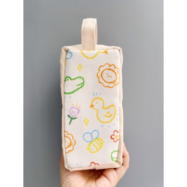 Hộp Bút Vải Canvas Màu Xanh