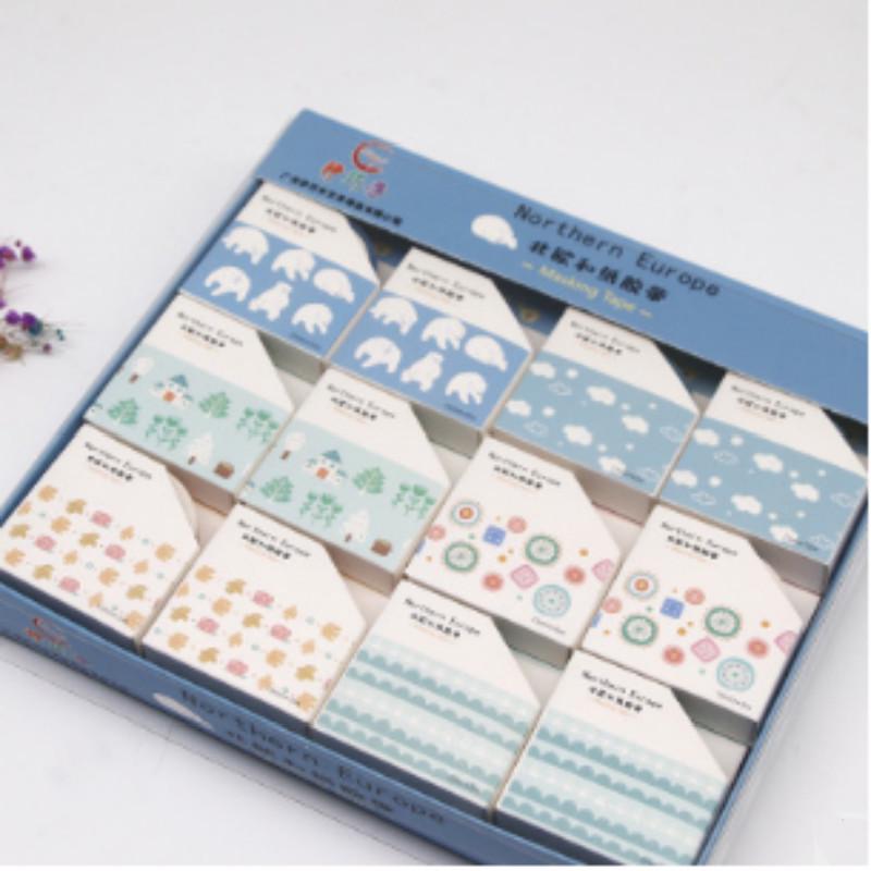 Cuộn băng keo RUIXIANG giấy washi ruixiang nhiều màu đa năng thích hợp trang trí sổ tay