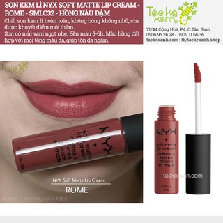 Son kem lì NYX Soft Matte - Rome SMLC32