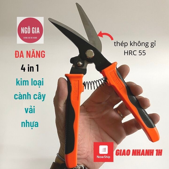 Kéo đa năng Braveman Pro cắt kim loại, vải, cành cây, nhựa mỏng, lưỡi thép cao cấp, thiết kế thông minh