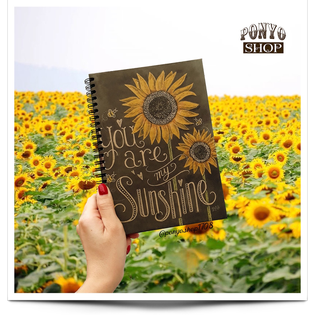 Sổ tay Handmade Vintage, bìa cứng - Mẫu You are my sunshine