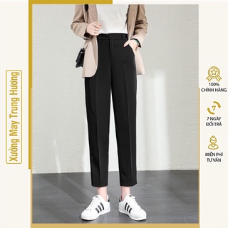  Quần baggy nữ basic lưng cao chất tuyết mưa loại 1 Quần tây nữ lưng cao mặc đi học đi làm 