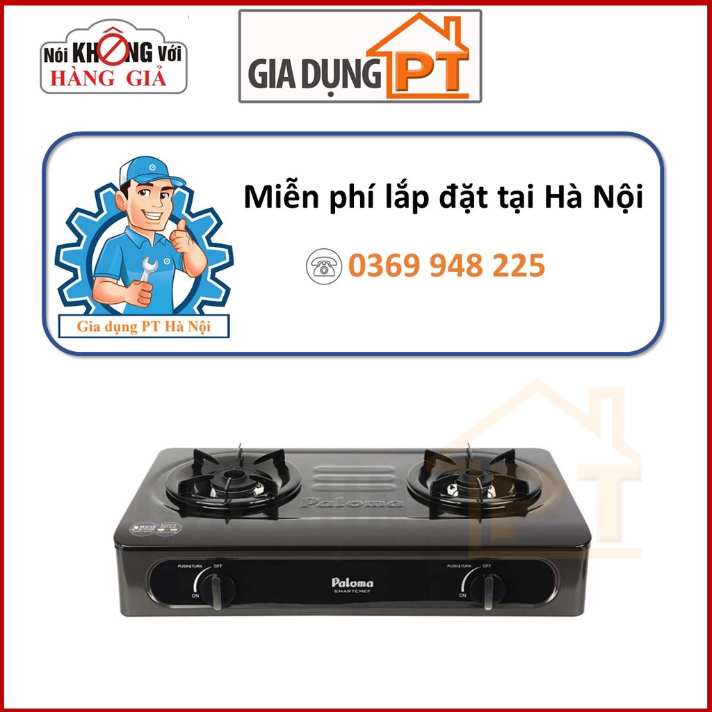 Bếp gas dương để bàn Paloma PA-V71EB PA-V72EB, sản xuất tại Việt Nam, mặt bếp tráng men cao cấp, đầu đốt ECO tiết kiệm