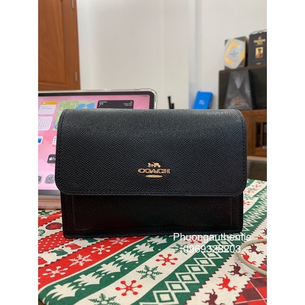Túi Coach đen đeo dc 2 kiểu belt và chéo AUTHENTIC