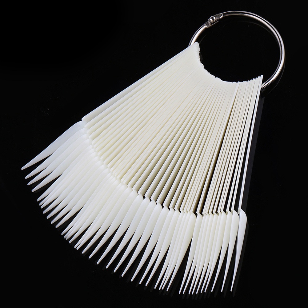 Set 40 Thẻ Móng Tay Giả Trưng Bày Mẫu Hình Quạt