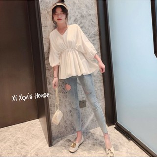 Áo kiểu nữ dáng xòe quảng châu