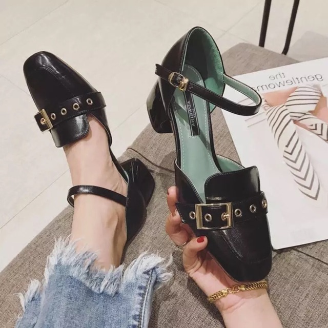 Giầy cao gót đế trụ