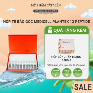 Tế bào gốc trắng da Plantex 12 Peptide Medicell, mờ thâm sạm, thích hợp da xỉn màu, nám, lỗ chân lông to (hộp 10 lọ)