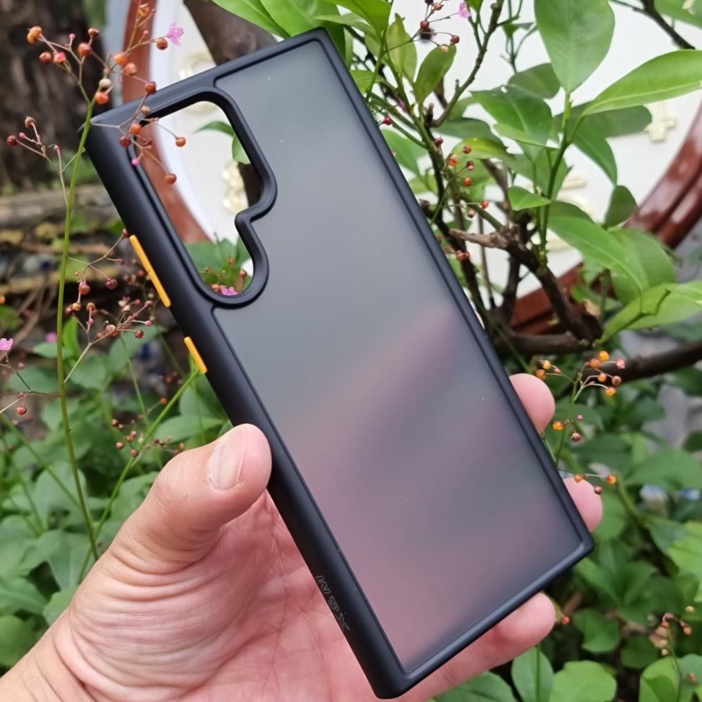 Samsung S22, S22 Plus, S22 Ultra_Ốp lưng X&amp;M nhám viền màu dẻo chống sốc chống Vân tay cao cấp