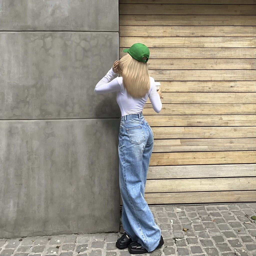 TATICHU - Quần jean ống rộng, ống suông -High Rise Wide Jeans