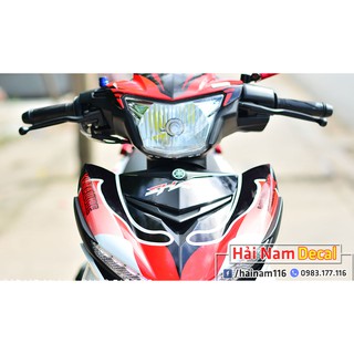 Tem Trùm Exciter 150 Trắng Đỏ cá Mập