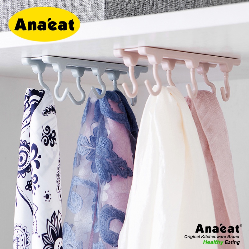 Bộ 2 bộ móc treo tường ANAEAT dùng để treo đồ trong nhà bếp tiện dụng chất lượng cao