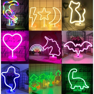 Đèn LED Neon Hình Chim Hồng Hạc / Mặt Trăng / Cây Xương Rồng / Chim Hồng Hạc / Cây Xương Rồng