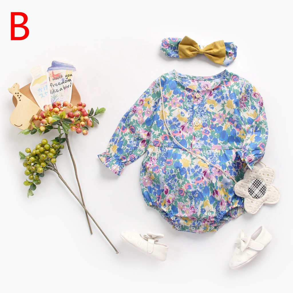 Set Áo Liền Quần Sanlutoz Vải Hoa Kiểu Công Chúa Cho Bé Gái Kèm Băng Đô Thời Trang