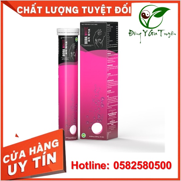 Bora White viên sủi trắng da Hàn Quốc 20 viên