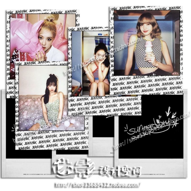 Set card ảnh unoff BLACKPINK Lisa, Jennie, Jisoo, Rose - 2021 Summer Diary